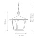 Elstead Lighting Latarnia wisząca York - 1 źródło światła IP23 BL6B-BLACK