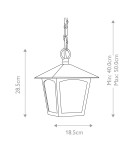 Outdoor pendant lamps - Elstead Lighting York pendant lantern - 1 light source IP23 BL6B-BLACK - product 5