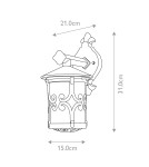 Outdoor wall lamps - Elstead Lighting Hereford wall lantern - 1 light source IP23 BL8-BLACK - product 5