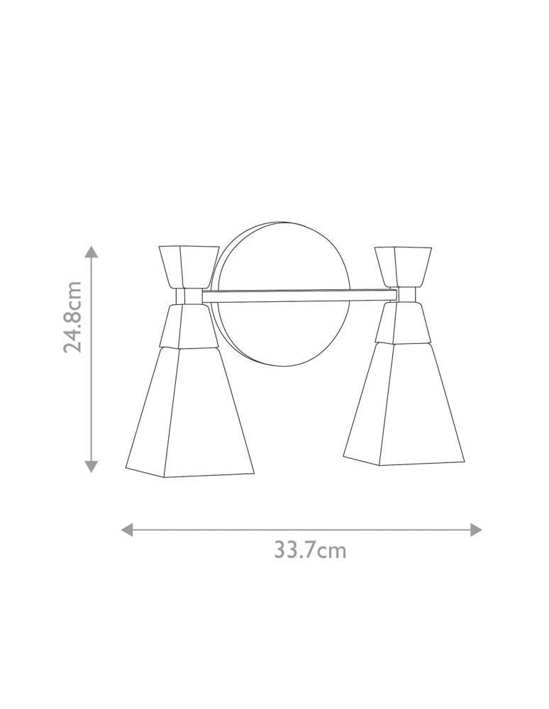 Bathroom wall lamps - Elstead Lighting Bowtie wall lamp - 2 light sources IP44 BOWTIE-2-MB - product kolory-swiatla.pl 5