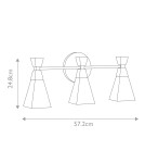 Bathroom wall lamps - Elstead Lighting Bowtie wall lamp - 3 light sources IP44 BOWTIE-3-MB - product 5