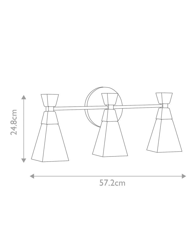 Bathroom wall lamps - Elstead Lighting Bowtie wall lamp - 3 light sources IP44 BOWTIE-3-MB - product kolory-swiatla.pl 5