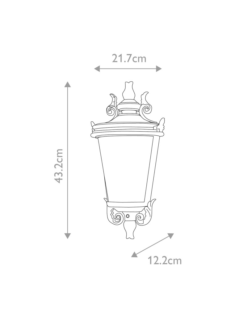 Outdoor wall lamps - Elstead Lighting Baltimore medium wall lantern - 1 light source IP44 BT7-M - product kolory-swiatla.pl 6