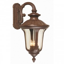 Elstead Lighting Duża latarnia naścienna Chicago - 4 źródła światła - Rdzawa brązowa patyna IP44 CC2-L