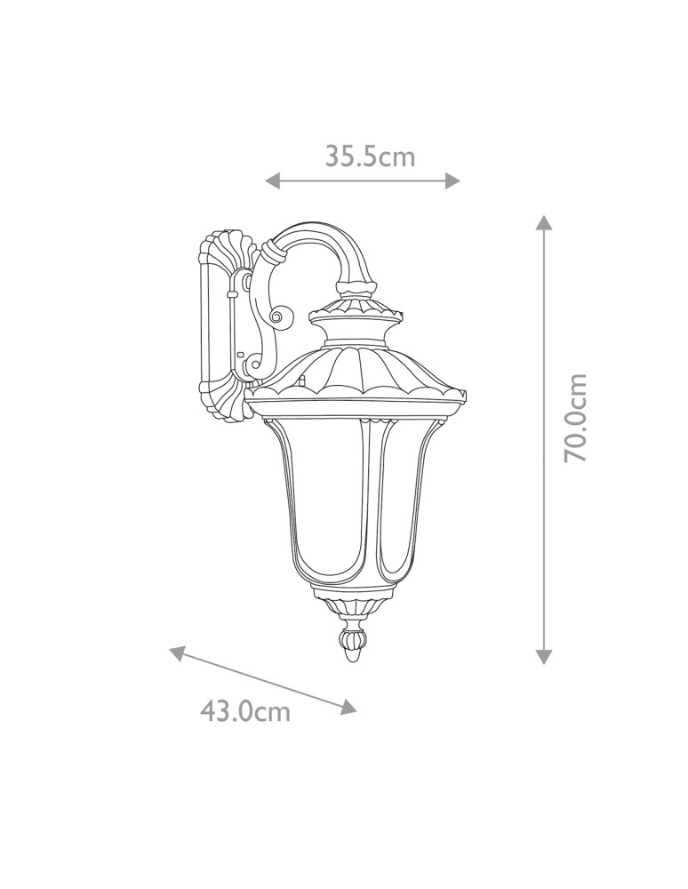 Elstead Lighting Duża latarnia naścienna Chicago - 4 źródła światła - Rdzawa brązowa patyna IP44 CC2-L