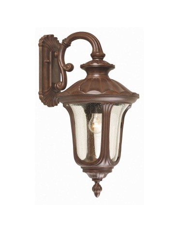 Elstead Lighting Chicago medium wall lantern - 1 light source - Rust brown patina IP44 CC2-M