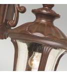 Elstead Lighting Średnia latarnia naścienna Chicago - 1 źródło światła - Rdzawa brązowa patyna IP44 CC2-M