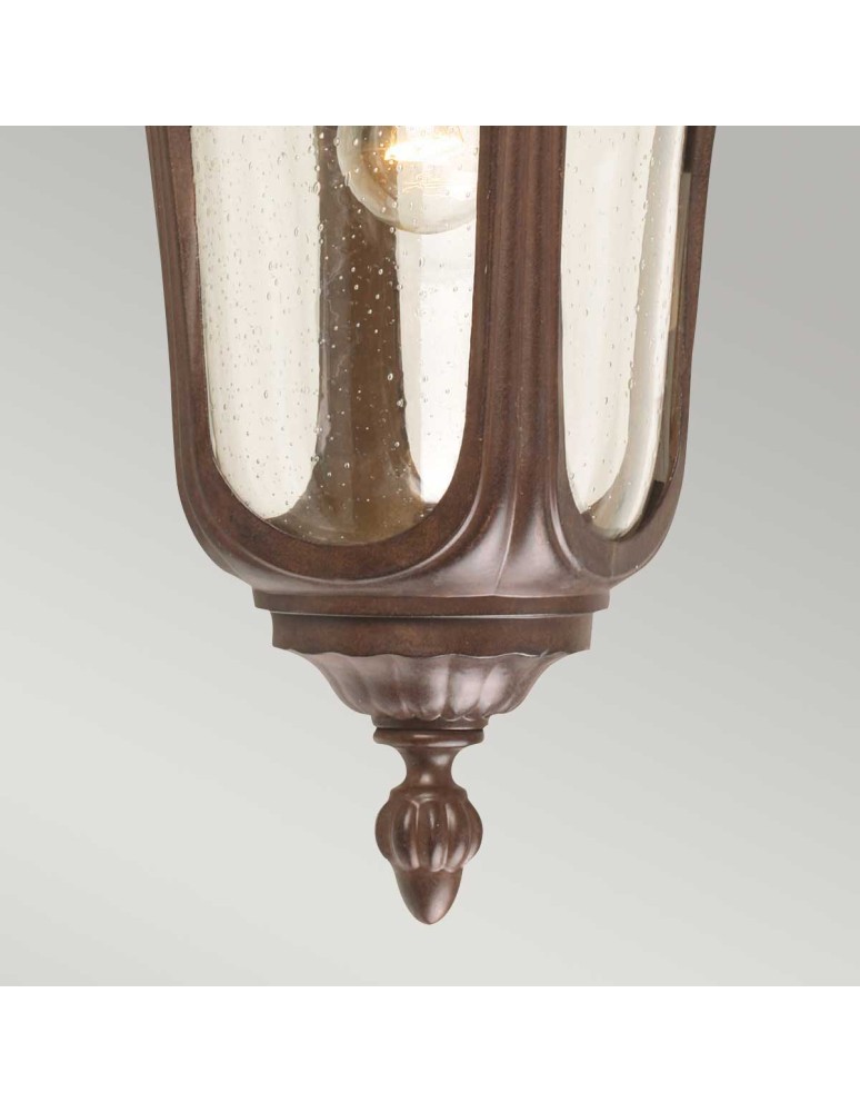 Elstead Lighting Średnia latarnia naścienna Chicago - 1 źródło światła - Rdzawa brązowa patyna IP44 CC2-M