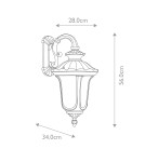 Elstead Lighting Średnia latarnia naścienna Chicago - 1 źródło światła - Rdzawa brązowa patyna IP44 CC2-M