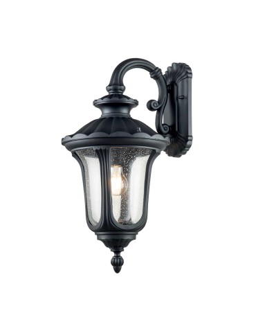 Elstead Lighting Chicago medium wall lantern - 1 light source - Textured black IP44 CC2-M-BK