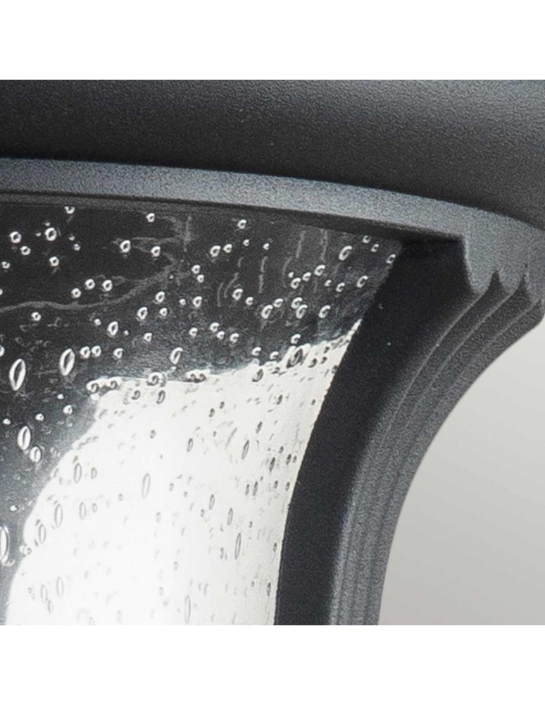 Elstead Lighting Średnia latarnia naścienna Chicago - 1 źródło światła - Teksturowana czerń IP44 CC2-M-BK