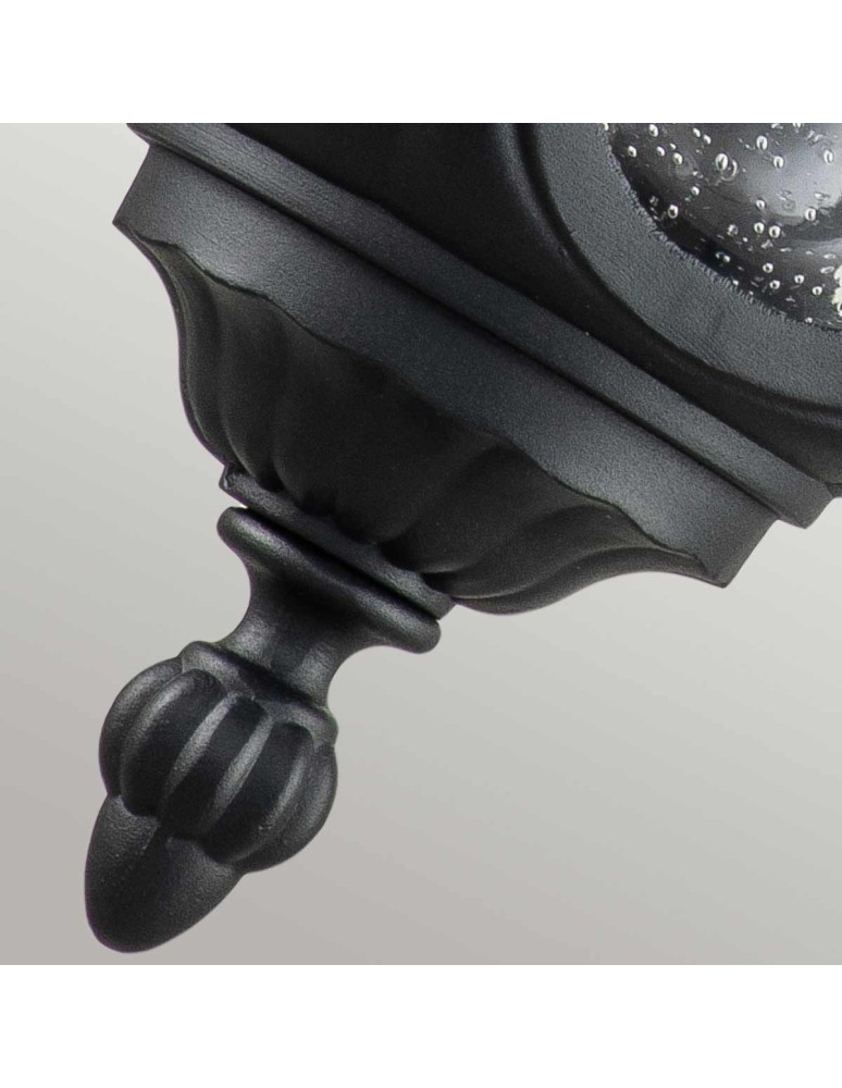 Elstead Lighting Średnia latarnia naścienna Chicago - 1 źródło światła - Teksturowana czerń IP44 CC2-M-BK