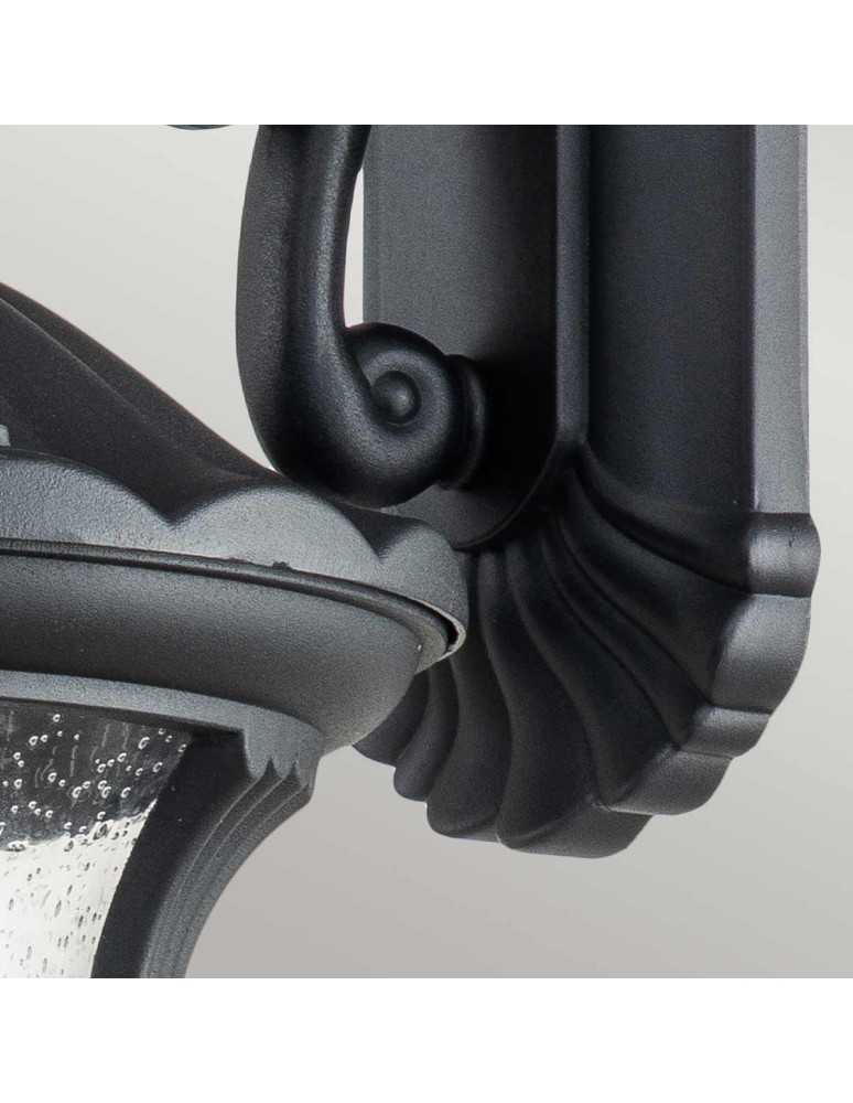 Elstead Lighting Średnia latarnia naścienna Chicago - 1 źródło światła - Teksturowana czerń IP44 CC2-M-BK