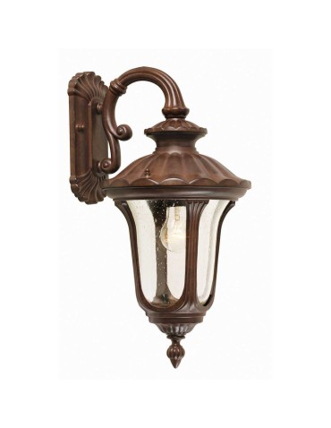 Elstead Lighting Mała latarnia naścienna Chicago - 1 źródło światła - Rdzawa brązowa patyna IP44 CC2-S