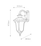 Elstead Lighting Mała latarnia naścienna Chicago - 1 źródło światła - Teksturowana czerń IP44 CC2-S-BK