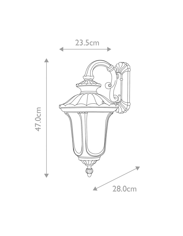Elstead Lighting Mała latarnia naścienna Chicago - 1 źródło światła - Teksturowana czerń IP44 CC2-S-BK
