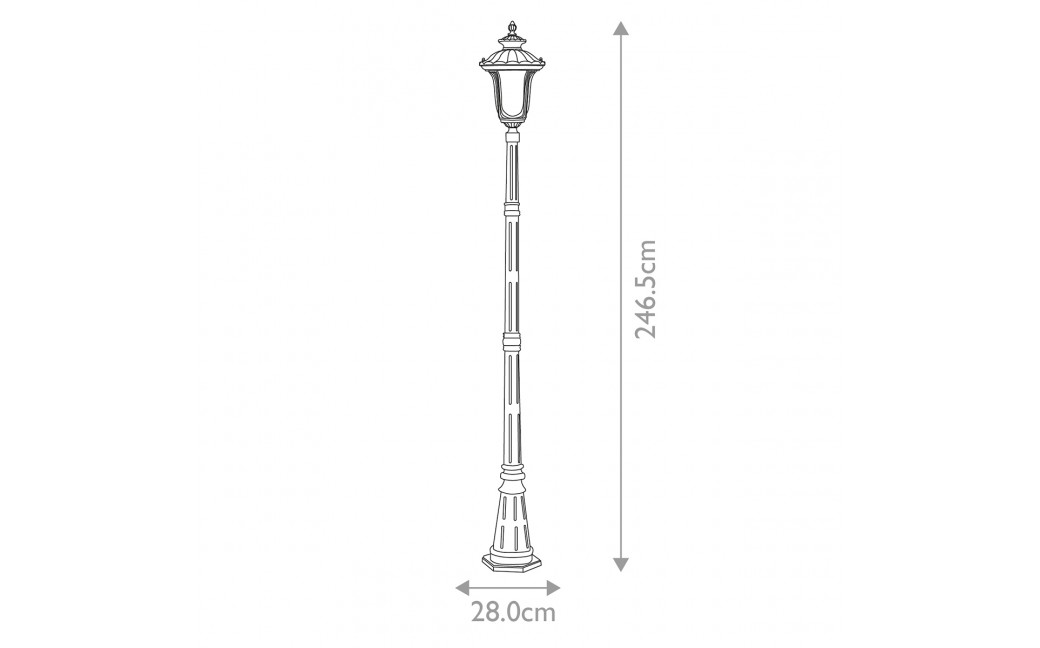 Elstead Lighting Latarnia stojąca Chicago - 1 źródło światła - Teksturowana czerń IP44 CC5-M-BK
