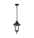 Outdoor pendant lamps - Elstead Lighting Small Chicago pendant lantern - 1 light source - Textured black IP44 CC8-S-BK - product 1