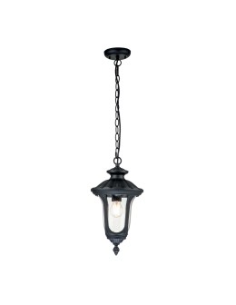 Elstead Lighting Small Chicago pendant lantern - 1 light source - Textured black IP44 CC8-S-BK