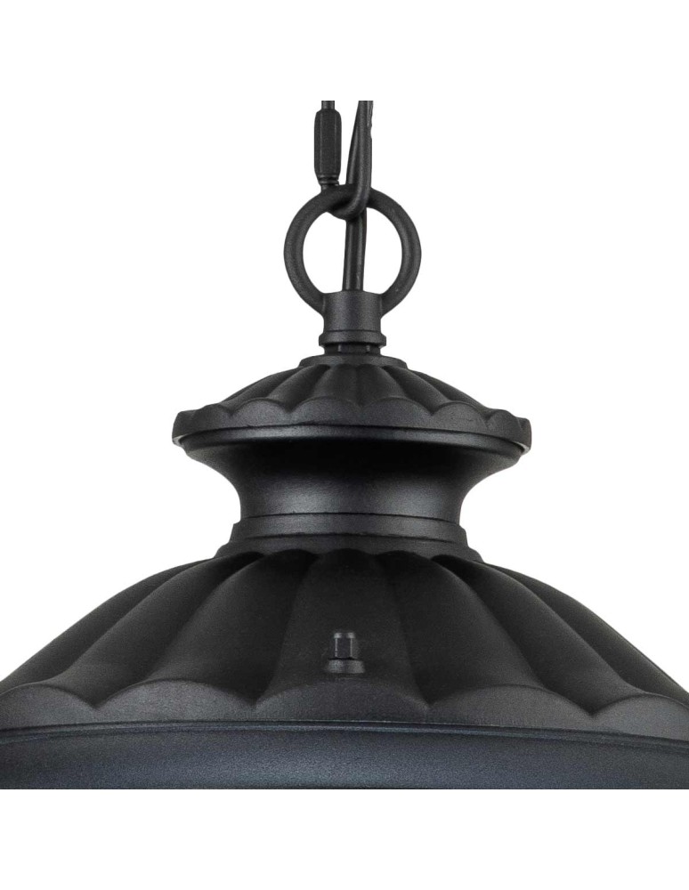 Outdoor pendant lamps - Elstead Lighting Small Chicago pendant lantern - 1 light source - Textured black IP44 CC8-S-BK - product kolory-swiatla.pl 3