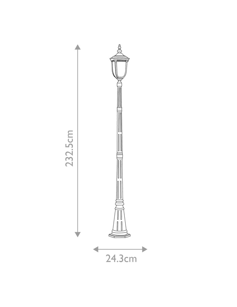 Outdoor lanterns - Elstead Lighting Cleveland standing lantern - 1 light source IP44 CL5-M - product kolory-swiatla.pl 5
