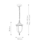 Outdoor pendant lamps - Elstead Lighting Small Cleveland pendant lantern - 1 light source IP44 CL8-S - product 5