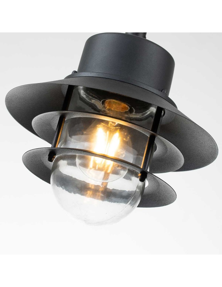 Outdoor pendant lamps - Elstead Lighting Copenhagen pendant lantern - 1 light source - Black IP44 COPENHAGEN8-BK - product kolory-swiatla.pl 4