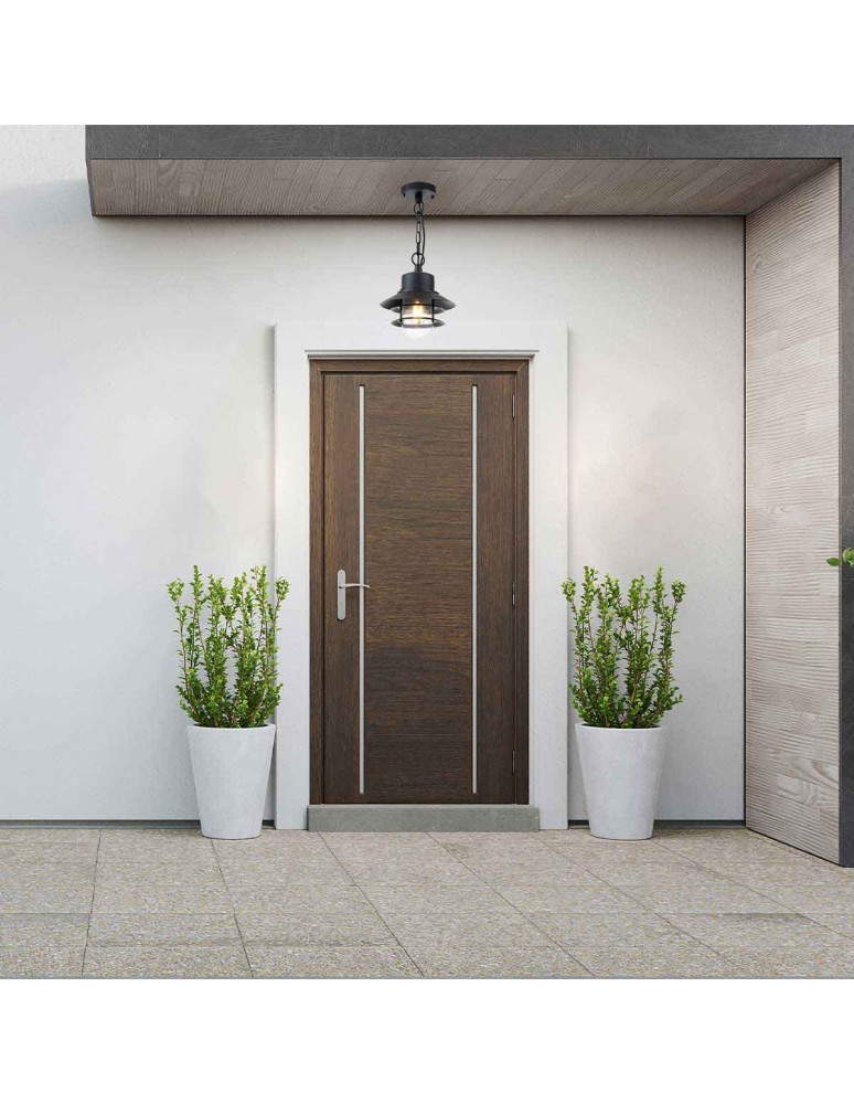 Outdoor pendant lamps - Elstead Lighting Copenhagen pendant lantern - 1 light source - Black IP44 COPENHAGEN8-BK - product kolory-swiatla.pl 6