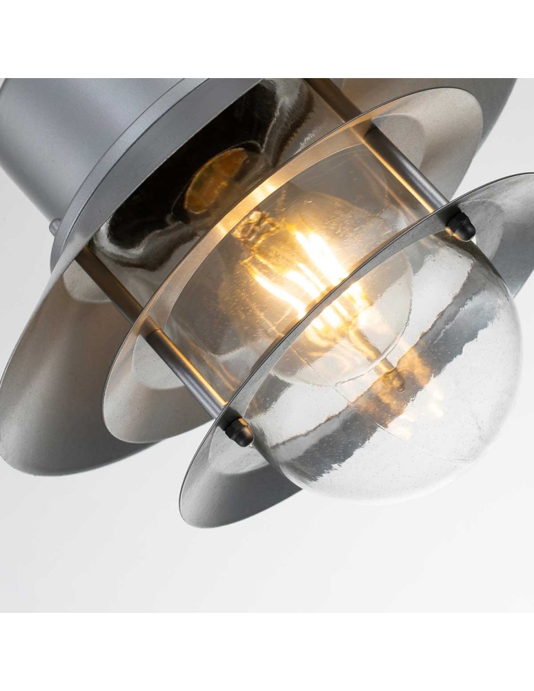 Outdoor pendant lamps - Elstead Lighting Copenhagen pendant lantern - 1 light source - Silver IP44 COPENHAGEN8-SIL - product kolory-swiatla.pl 3