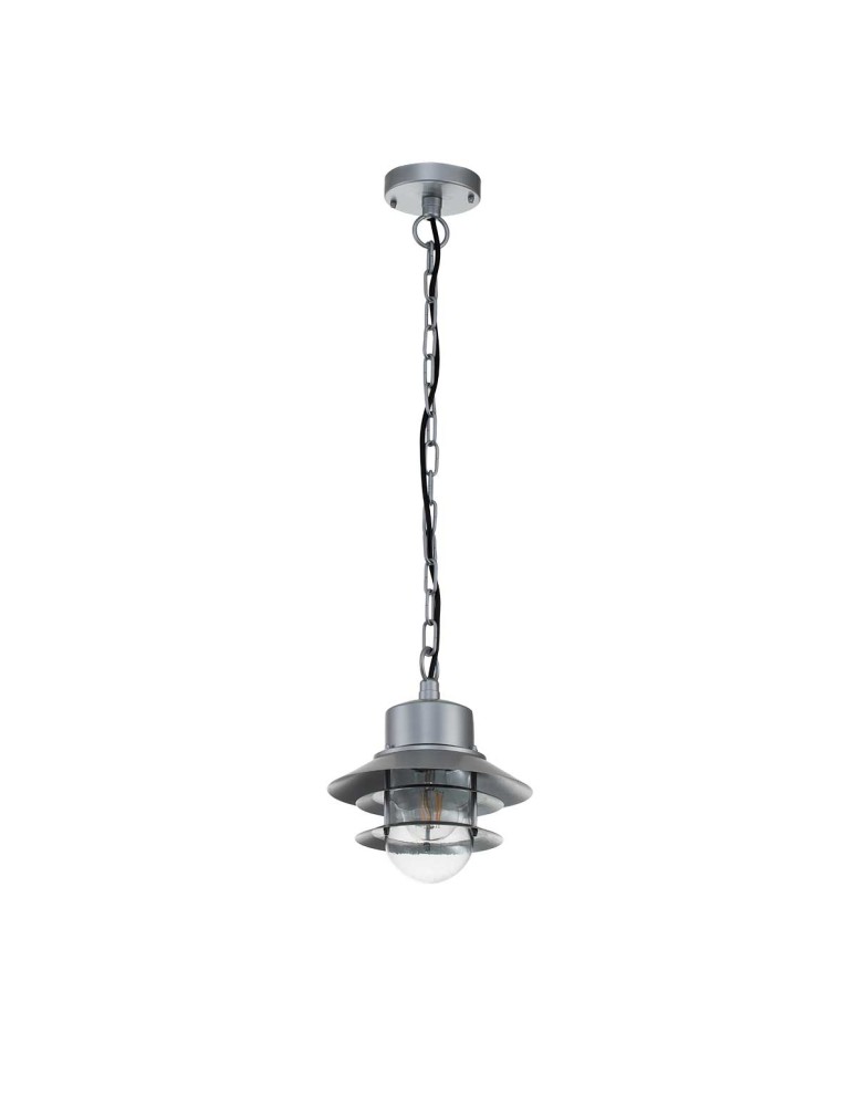 Outdoor pendant lamps - Elstead Lighting Copenhagen pendant lantern - 1 light source - Silver IP44 COPENHAGEN8-SIL - product kolory-swiatla.pl 5