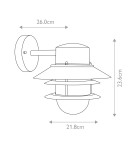 Elstead Lighting Latarnia naścienna Copenhagen - 1 źródło światła - Szczotkowana stal nierdzewna IP44 COPENHAGEN-BSS