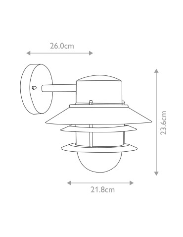 Elstead Lighting Copenhagen wall lantern - 1 light source - Brushed stainless steel IP44 COPENHAGEN-BSS - product 2