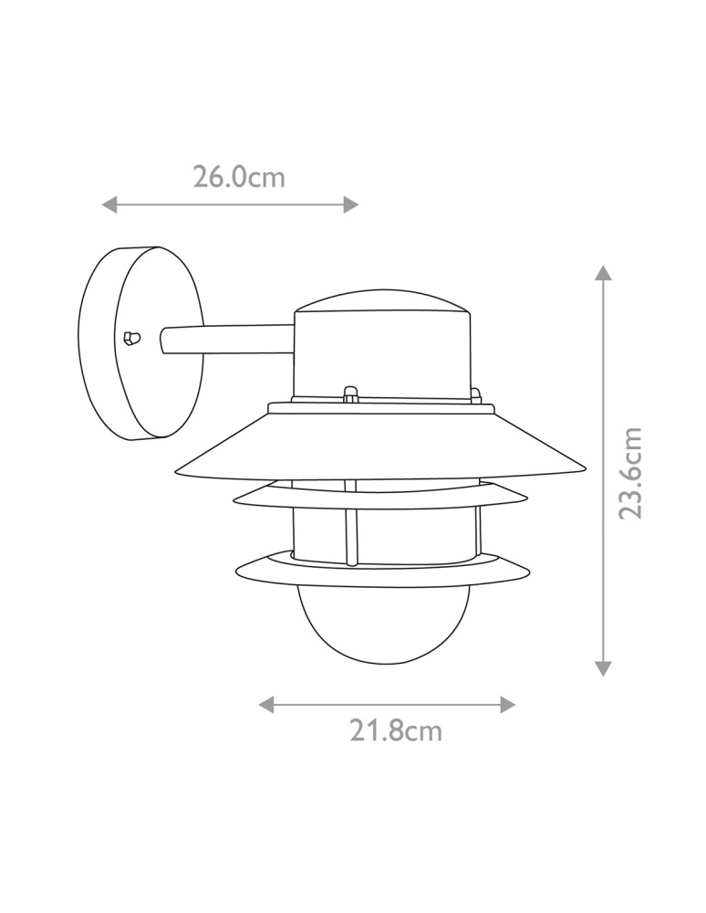 Outdoor wall lamps - Elstead Lighting Copenhagen wall lantern - 1 light source - Brushed stainless steel IP44 COPENHAGEN-BSS - product kolory-swiatla.pl 2