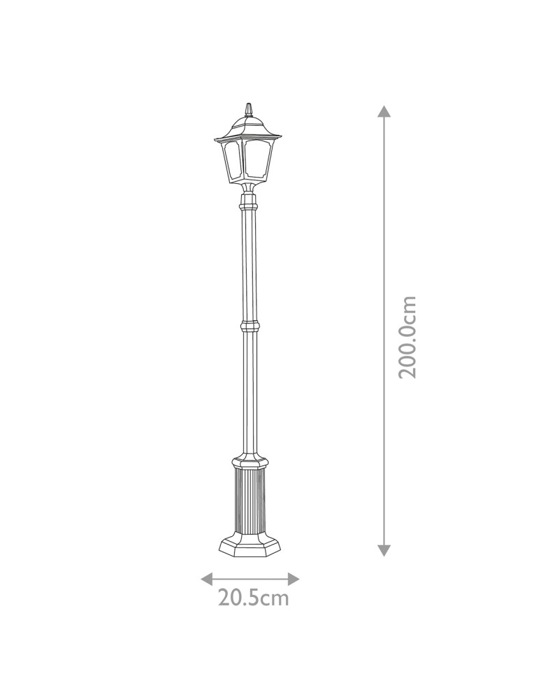 Outdoor lanterns - Elstead Lighting Chapel standing lantern - 1 light source IP44 CP6-BLACK - product kolory-swiatla.pl 5