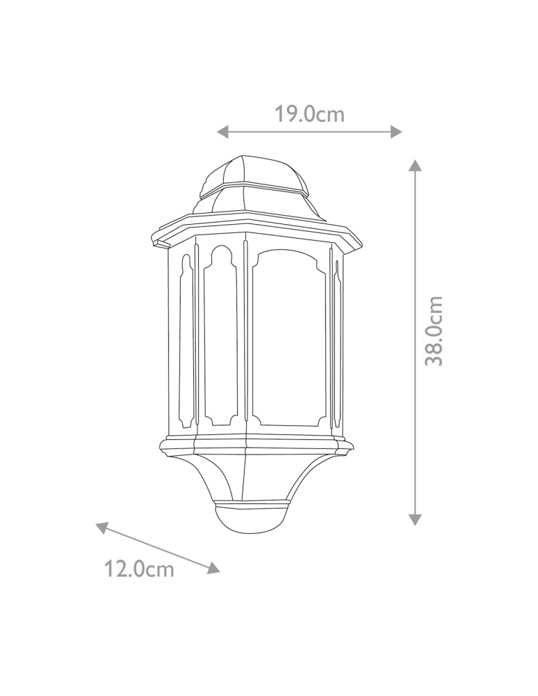 Outdoor wall lamps - Elstead Lighting Chapel wall lantern - 1 light source IP44 CP7-BLACK - product kolory-swiatla.pl 6