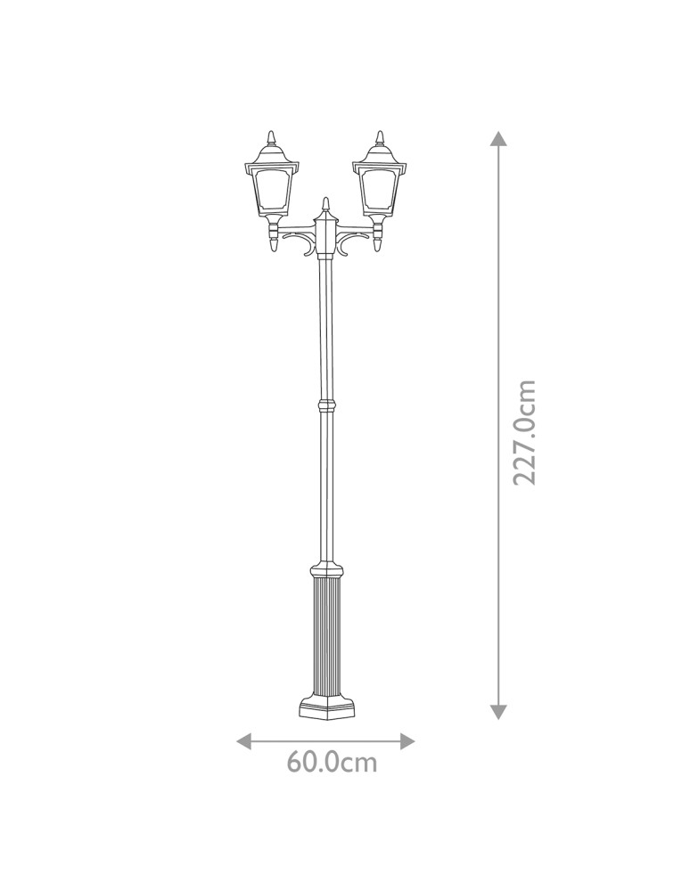 Outdoor lanterns - Elstead Lighting Chapel standing lantern - 2 light sources IP44 CP8-BLACK - product kolory-swiatla.pl 5