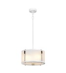 Pendant lamps - Elstead Lighting Corona pendant lamp - 2 light sources - Satin white / Polished nickel DL-CORONA-2P-WPN - product 1