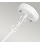 Elstead Lighting Lampa wisząca Corona - 2 źródła światła - Satynowa biel / Polerowany nikiel DL-CORONA-2P-WPN