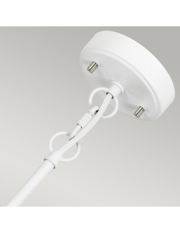 Elstead Lighting Lampa wisząca Corona - 2 źródła światła - Satynowa biel / Polerowany nikiel DL-CORONA-2P-WPN - produkt 2