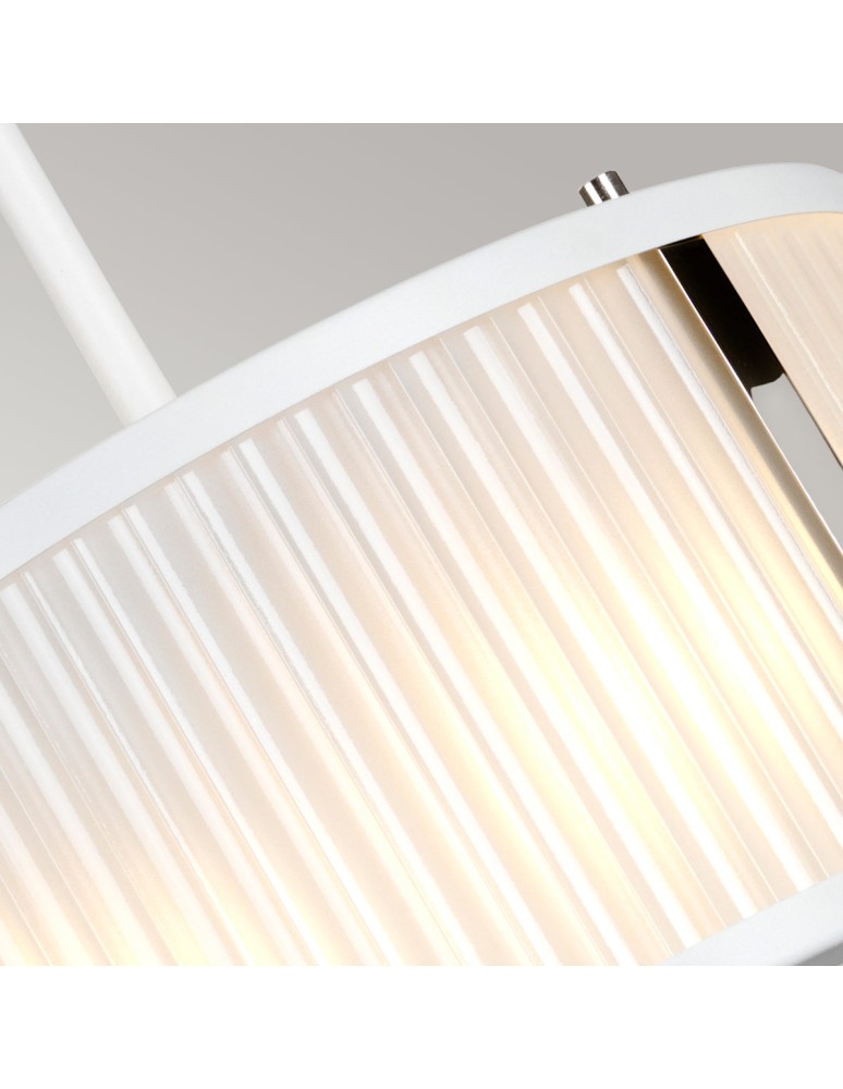 Pendant lamps - Elstead Lighting Corona pendant lamp - 2 light sources - Satin white / Polished nickel DL-CORONA-2P-WPN - product kolory-swiatla.pl 3