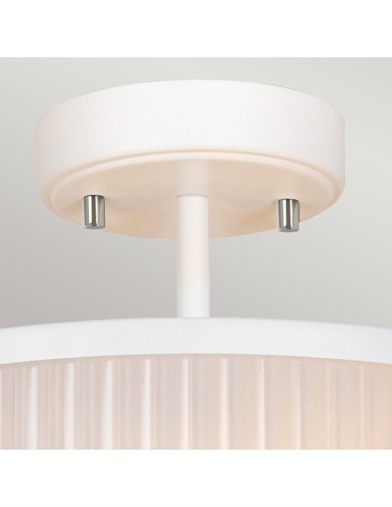 Pendant lamps - Elstead Lighting Corona pendant lamp - 2 light sources - Satin white / Polished nickel DL-CORONA-2P-WPN - product kolory-swiatla.pl 5