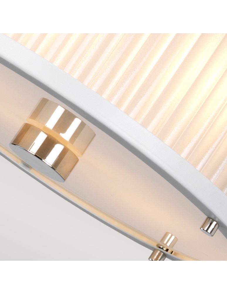 Pendant lamps - Elstead Lighting Corona pendant lamp - 2 light sources - Satin white / Polished nickel DL-CORONA-2P-WPN - product kolory-swiatla.pl 6