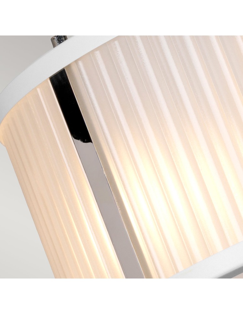 Pendant lamps - Elstead Lighting Corona pendant lamp - 2 light sources - Satin white / Polished nickel DL-CORONA-2P-WPN - product kolory-swiatla.pl 7