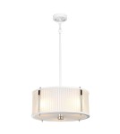 Elstead Lighting Lampa wisząca Corona - 3 źródła światła - Satynowa biel / Polerowany nikiel DL-CORONA-3P-WPN
