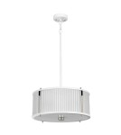 Elstead Lighting Lampa wisząca Corona - 3 źródła światła - Satynowa biel / Polerowany nikiel DL-CORONA-3P-WPN