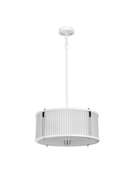 Elstead Lighting Corona pendant lamp - 3 light sources - Satin white / Polished nickel DL-CORONA-3P-WPN - product 2