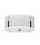 Elstead Lighting Lampa wisząca Corona - 3 źródła światła - Satynowa biel / Polerowany nikiel DL-CORONA-3P-WPN