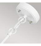 Elstead Lighting Lampa wisząca Corona - 3 źródła światła - Satynowa biel / Polerowany nikiel DL-CORONA-3P-WPN