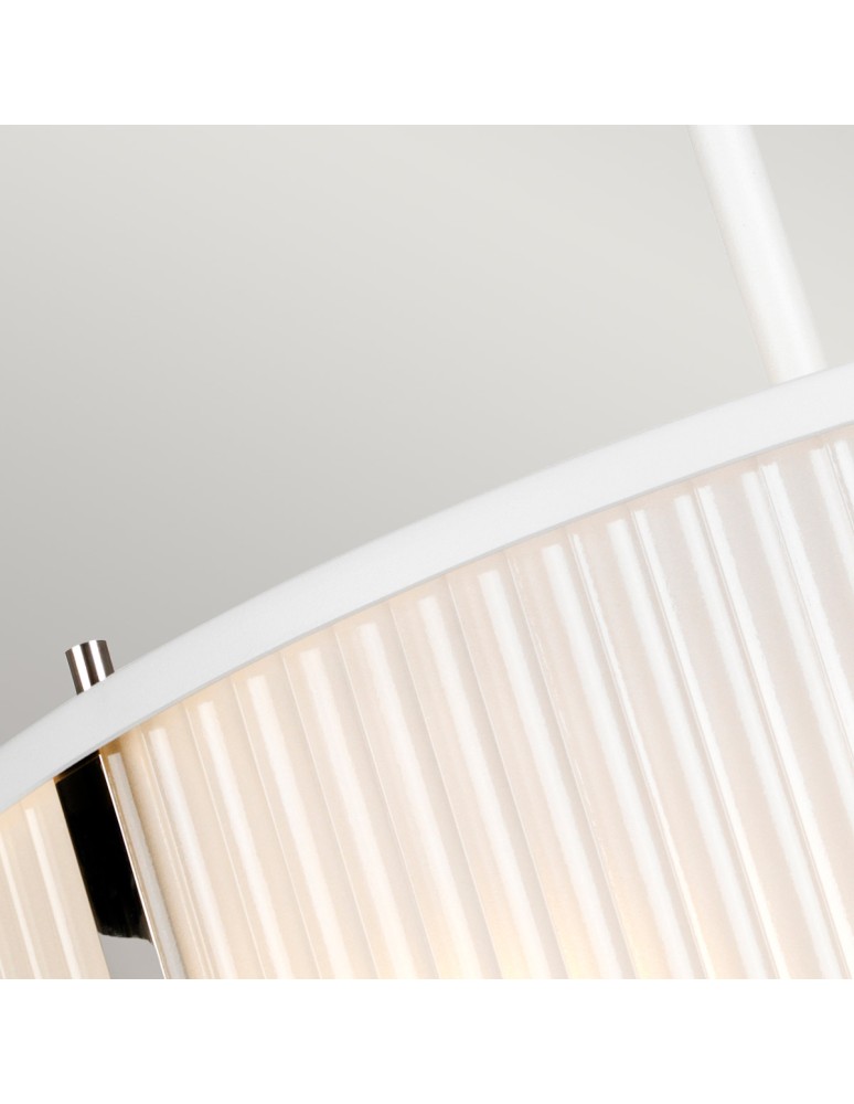 Elstead Lighting Lampa wisząca Corona - 3 źródła światła - Satynowa biel / Polerowany nikiel DL-CORONA-3P-WPN