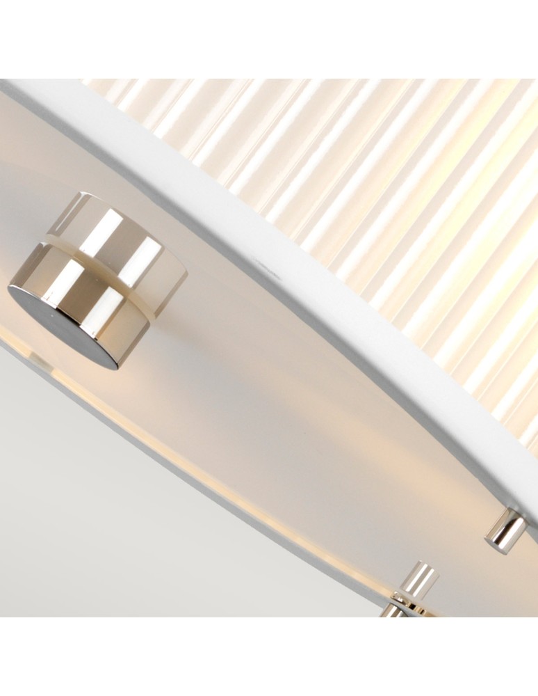 Elstead Lighting Lampa wisząca Corona - 3 źródła światła - Satynowa biel / Polerowany nikiel DL-CORONA-3P-WPN